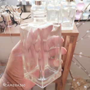 frasco vidro Square 250ml transparente r28