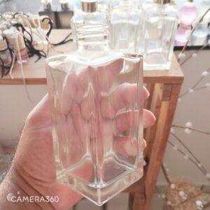 frasco vidro Square 250ml transparente r28