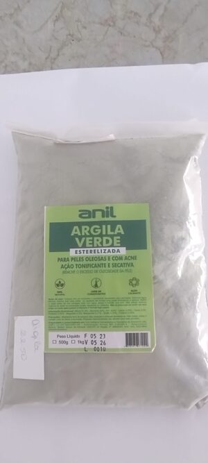 argila verde em pó 500g