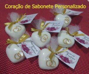 kit 50 corações sabonete com aliança