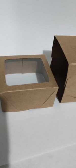 Caixa Kraft 7x7 com visor
