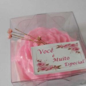 Caixa presente sabonete flor aberta lembrancinhas