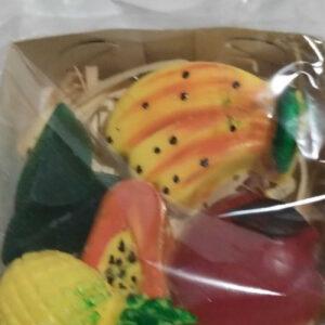 Cestinha mini frutas lembrancinhas