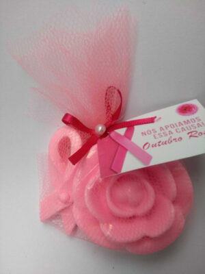 Outubro rosa sabonete lembrancinhas