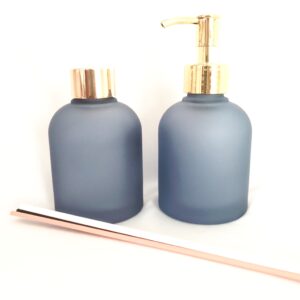 kit lavado de vidro azul 250ml com saboneteira - Imagem 2