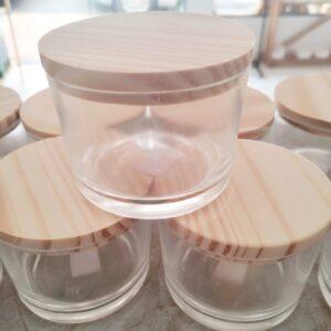 Pote vidro 156ml tampa pinus