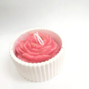 Velas flor aberta pote gesso - Imagem 2